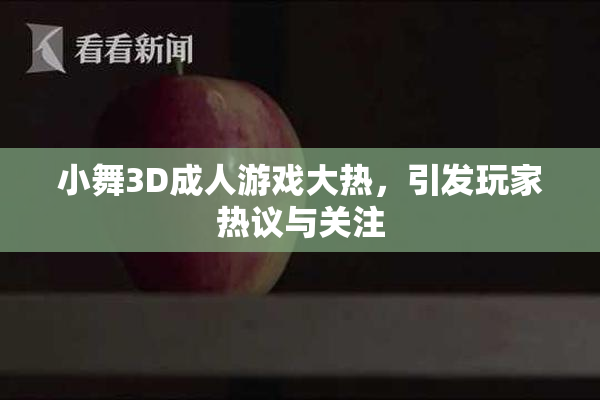 小舞3D成人游戏大热，引发玩家热议与关注