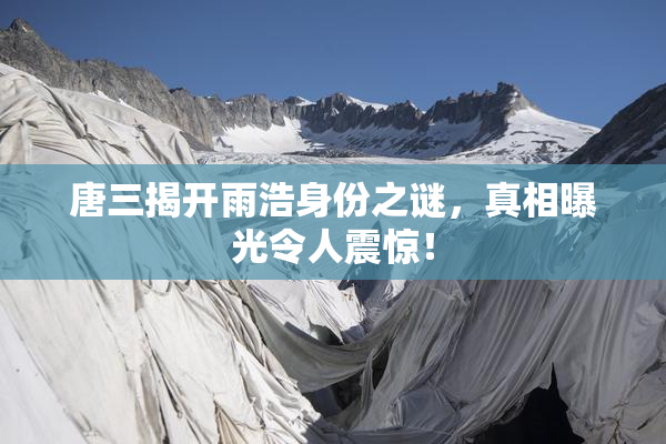 唐三揭开雨浩身份之谜，真相曝光令人震惊！