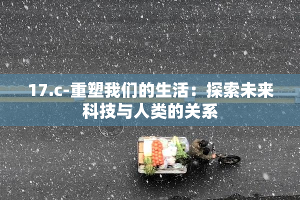 17.c-重塑我们的生活：探索未来科技与人类的关系