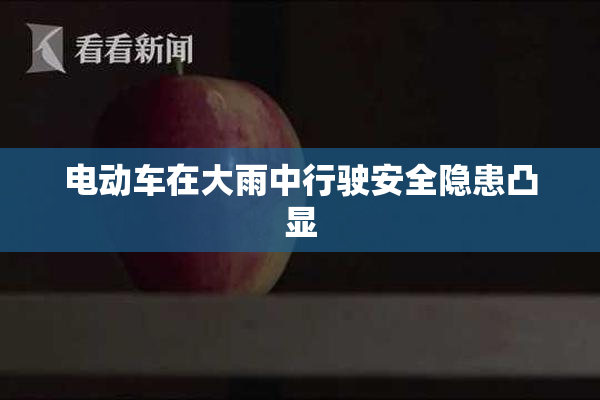 电动车在大雨中行驶安全隐患凸显