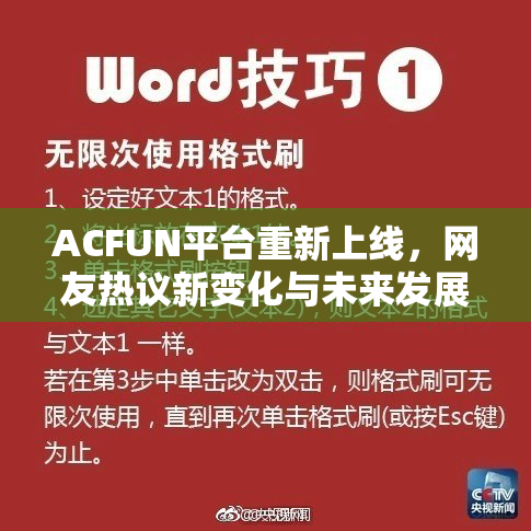 ACFUN平台重新上线，网友热议新变化与未来发展动态