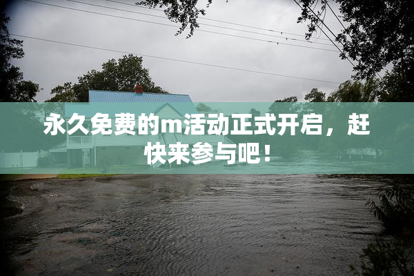 永久免费的m活动正式开启，赶快来参与吧！