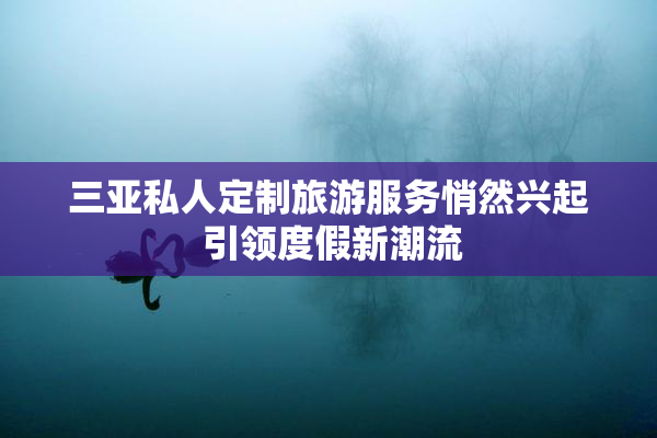 三亚私人定制旅游服务悄然兴起 引领度假新潮流