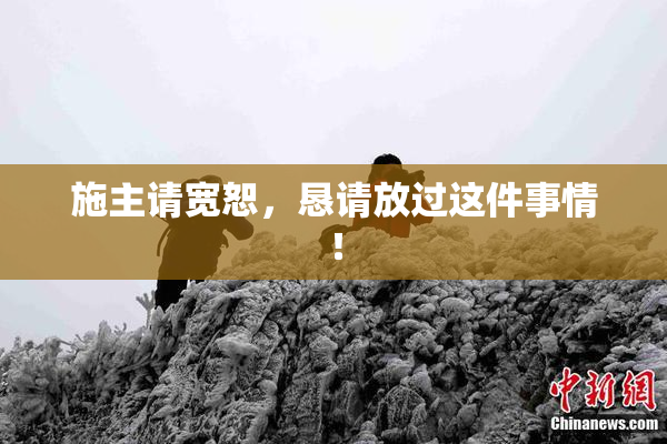 施主请宽恕，恳请放过这件事情！
