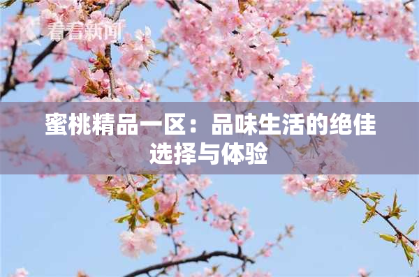 蜜桃精品一区：品味生活的绝佳选择与体验