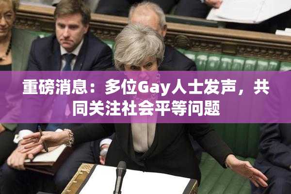 重磅消息：多位Gay人士发声，共同关注社会平等问题