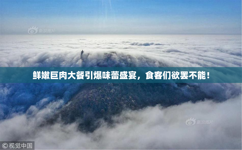 鲜嫩巨肉大餐引爆味蕾盛宴，食客们欲罢不能！