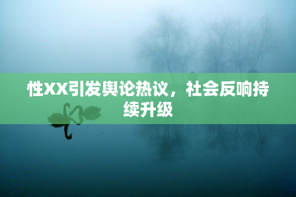 性XX引发舆论热议，社会反响持续升级