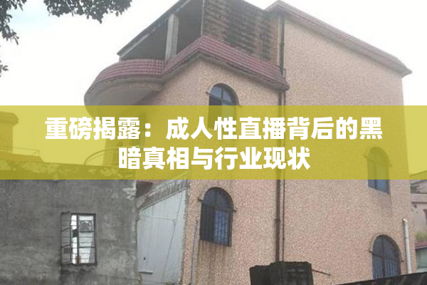 重磅揭露：成人性直播背后的黑暗真相与行业现状