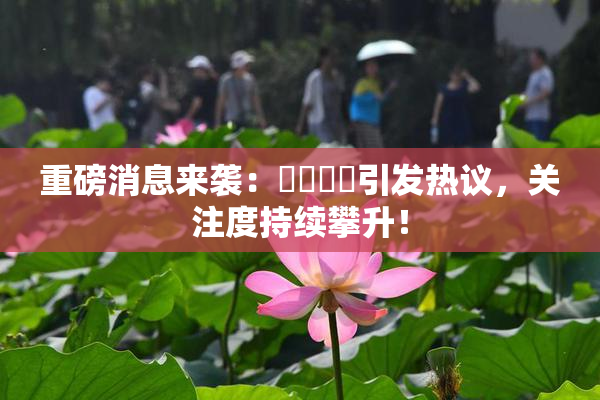 重磅消息来袭：馃悢馃悢引发热议，关注度持续攀升！