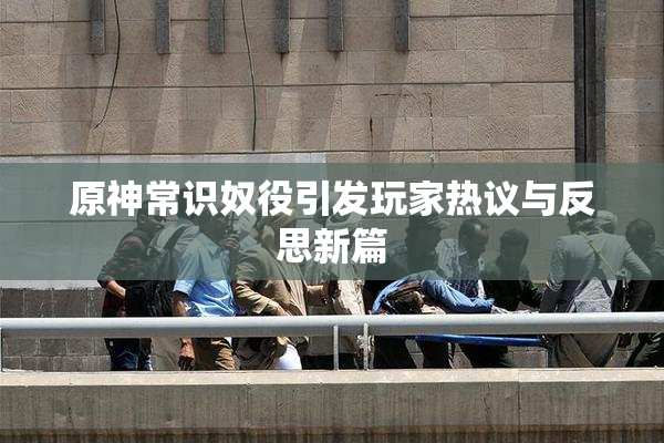 原神常识奴役引发玩家热议与反思新篇