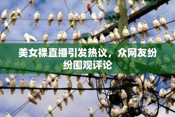 美女裸直播引发热议，众网友纷纷围观评论