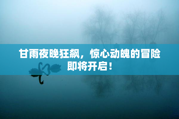 甘雨夜晚狂飙，惊心动魄的冒险即将开启！