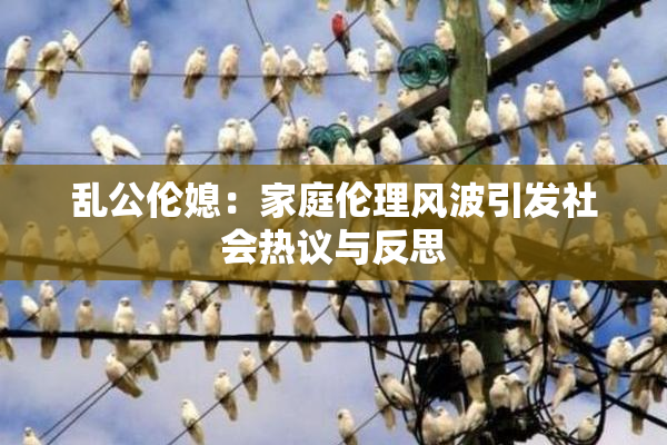 乱公伦媳：家庭伦理风波引发社会热议与反思