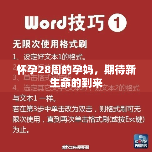 怀孕28周的孕妈，期待新生命的到来