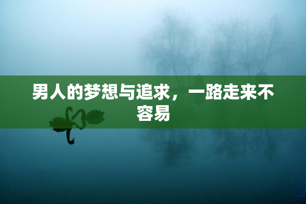 男人的梦想与追求，一路走来不容易