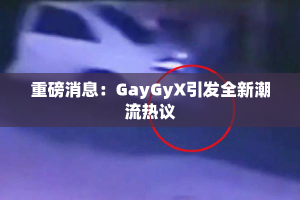 重磅消息：GayGyX引发全新潮流热议