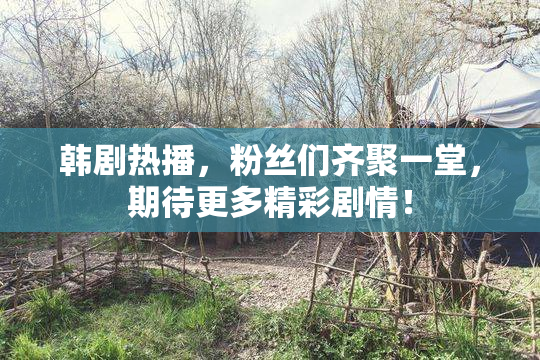 韩剧热播，粉丝们齐聚一堂，期待更多精彩剧情！
