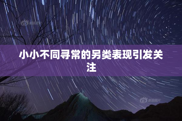 小小不同寻常的另类表现引发关注