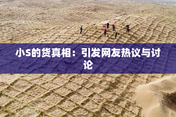 小S的货真相：引发网友热议与讨论