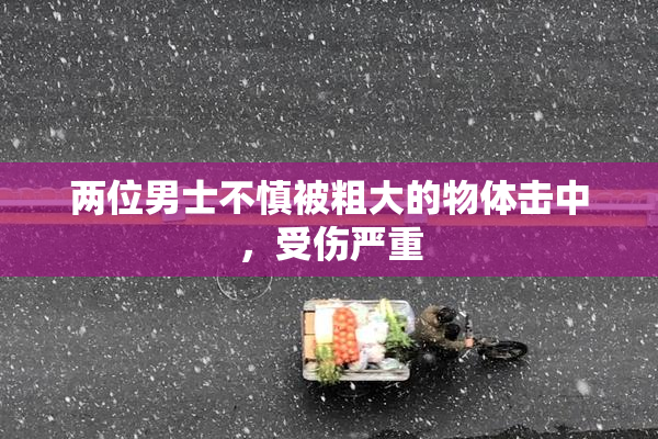 两位男士不慎被粗大的物体击中，受伤严重
