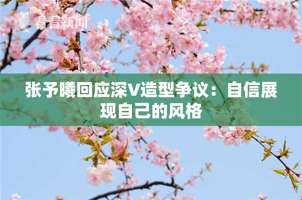 张予曦回应深V造型争议：自信展现自己的风格