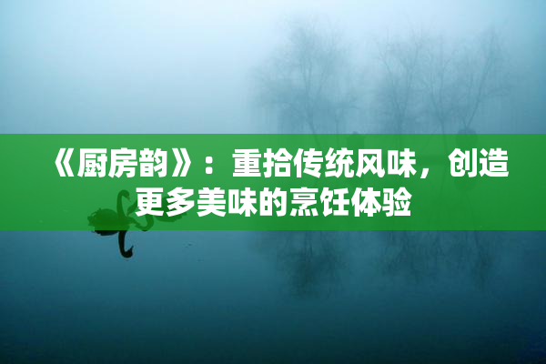《厨房韵》：重拾传统风味，创造更多美味的烹饪体验