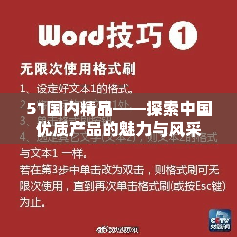 51国内精品——探索中国优质产品的魅力与风采