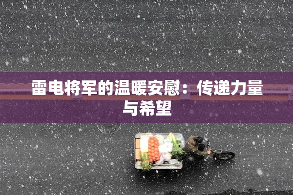 雷电将军的温暖安慰：传递力量与希望