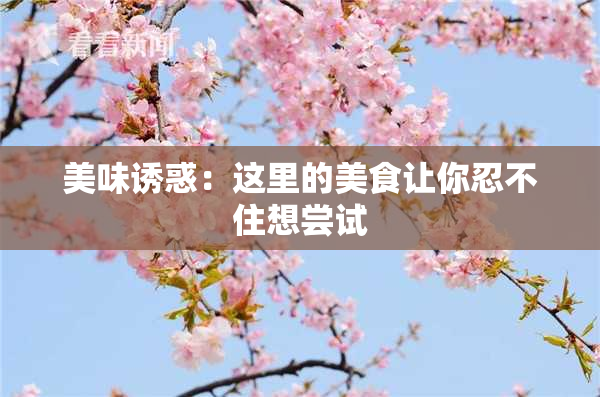 美味诱惑：这里的美食让你忍不住想尝试