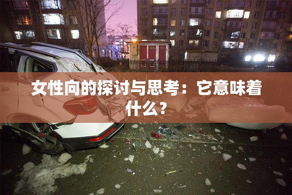 女性向的探讨与思考：它意味着什么？