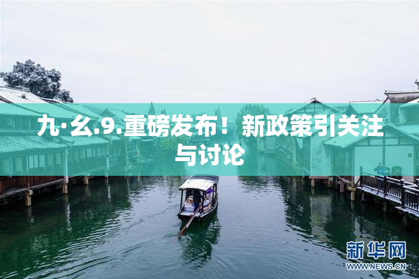 九·幺.9.重磅发布！新政策引关注与讨论