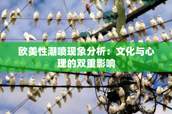 欧美性潮喷现象分析：文化与心理的双重影响