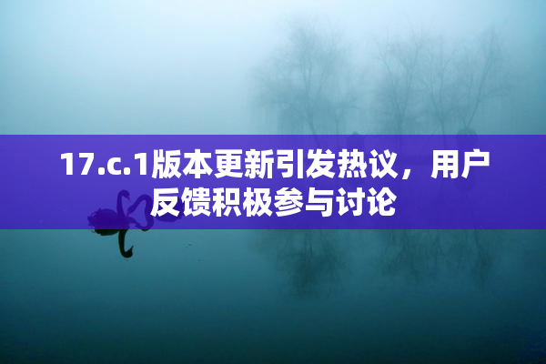 17.c.1版本更新引发热议，用户反馈积极参与讨论