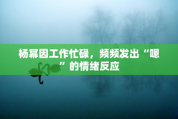 杨幂因工作忙碌，频频发出“嗯”的情绪反应