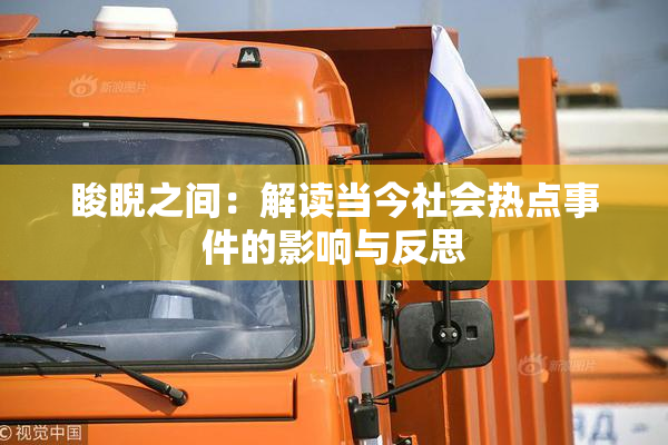 睃睨之间：解读当今社会热点事件的影响与反思
