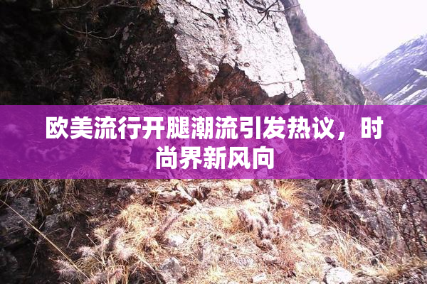 欧美流行开腿潮流引发热议，时尚界新风向