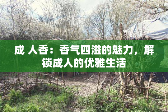 成 人香：香气四溢的魅力，解锁成人的优雅生活