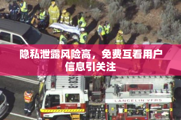 隐私泄露风险高，免费互看用户信息引关注