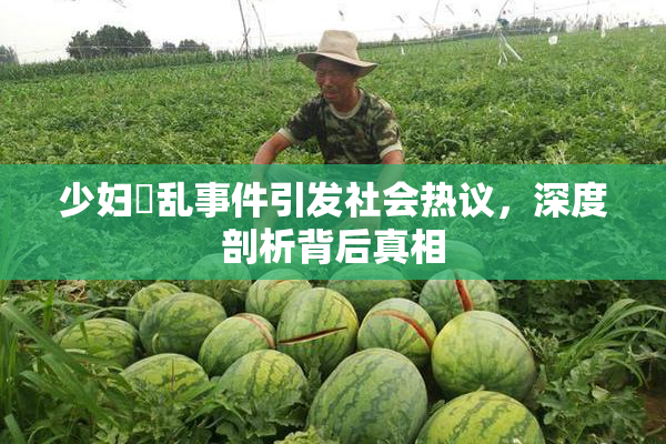 少妇婬乱事件引发社会热议，深度剖析背后真相