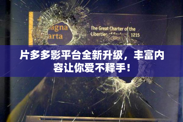 片多多影平台全新升级，丰富内容让你爱不释手！