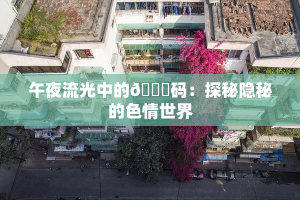 午夜流光中的🈚码：探秘隐秘的色情世界
