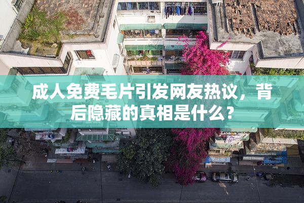 成人免费毛片引发网友热议，背后隐藏的真相是什么？
