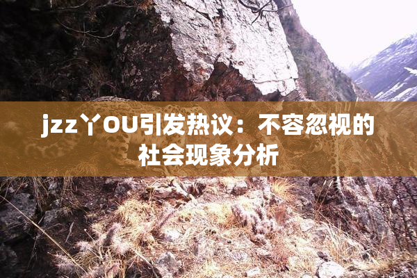 jzz丫OU引发热议：不容忽视的社会现象分析
