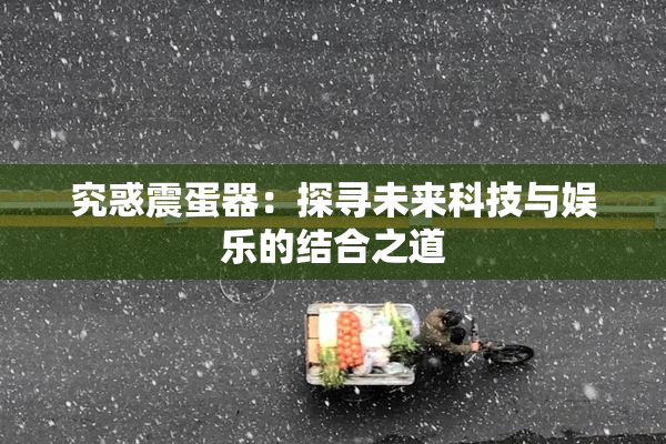 究惑震蛋器：探寻未来科技与娱乐的结合之道