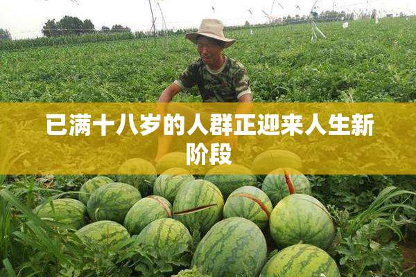 已满十八岁的人群正迎来人生新阶段