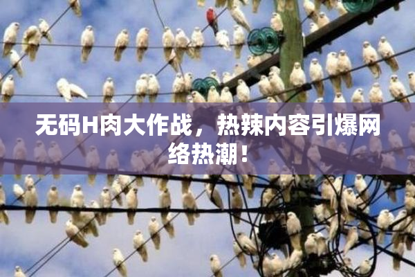 无码H肉大作战，热辣内容引爆网络热潮！