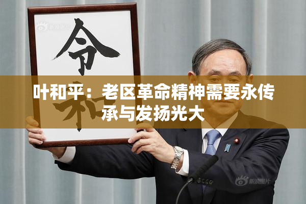 叶和平：老区革命精神需要永传承与发扬光大