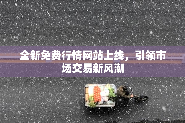 全新免费行情网站上线，引领市场交易新风潮