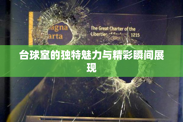 台球室的独特魅力与精彩瞬间展现